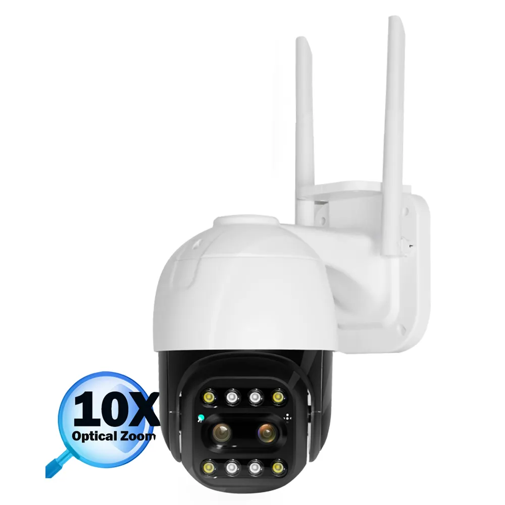 1080P PTZ Wifi IP Camera Outdoor 10X Zoom AI Human Detect Wireless Camera H.265 P2P Audio 2MP Security CCTV Camera
