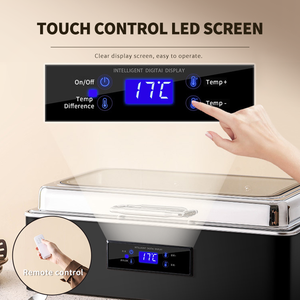 Scaldavivande Elettrico WINNERS con Telecomando, Rettangolare in Acciaio Inox <span class=keywords><strong>Nero</strong></span>, Fornello Idraulico per Buffet con Coperchio in Vetro - Product Image 5