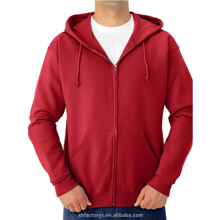 Cotton Printed Hoodie Custom Logo Oversized Plus Size Men's Zipper-up Hoodies