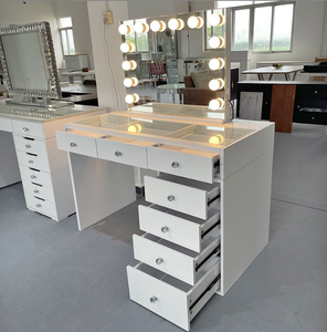 Wss Vanity Desk with Mirror and Lights <strong>Dressing</strong> <strong>Table</strong> with Large Drawers 3 Lighting Modes Adjustable Brightness for Bedroom - Product Image 4