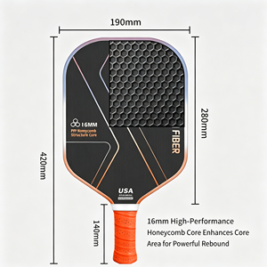 Oem Odm Custom T700 Raw Carbon Fiber <b>Pickleball</b> Paddle 16mm Honeycomb Core For Advanced Players Lightweight High Power - Product Image 3