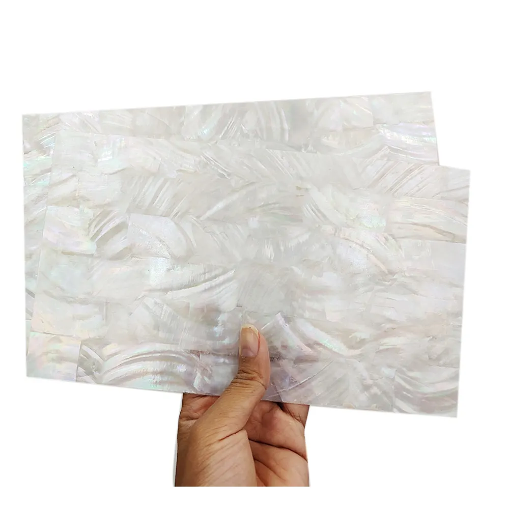 customized natural white new zealand paua abalone shell sheet capiz shell foil adhesive