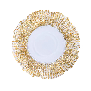 Assiettes de présentation dorées <span class=keywords><strong>Tuekey</strong></span> Reef pour mariages et réceptions - Product Image 2