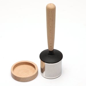 แก้วกรองชาสแตนเลสพร้อมด้ามไม้ ลดราคาพิเศษ ปลอดภัยต่ออาหาร - Product Image 2