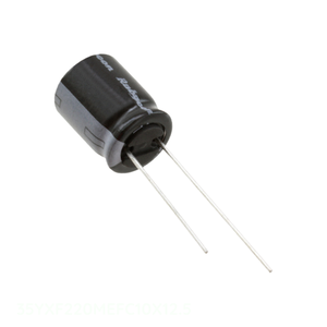 Condensador de Aluminio de Canal del Fabricante 220 uF 35YXF220MEFC10X12.5 de Orificio Pasante, 220UF 20% 35V, Tipo TH Radial - Product Image 1