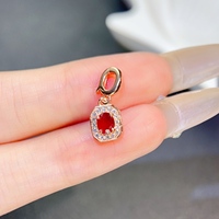 Hot Sale Good Price 925 Sterling Silver Natural Ruby Jewelry Set 4x5mm Luxury Fashion Wedding Engagement Anniversary Gift