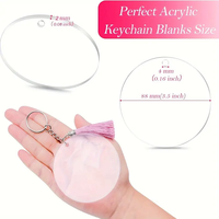 10 pièces disques acryliques transparents trous blancs décoratifs pour découper des pendentifs de noël en vinyle pour bricolage porte-clés pour décor de bureau d'art