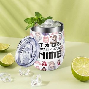 12oz Vacuum Insulated 304 Stainless Steel U-shaped Eggshell Thermos Cup Cold-proof Design <b>for</b> Outdoor Use Portable Red Wine Egg - Product Image 2