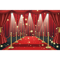 Roter Teppich Bühnenhintergrund Glamouröser Event-Fotohintergrund Preisverleihung Geburtstagsfeier Banner Anpassbar