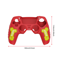 Coque en silicone ergonomique antidérapante tricolore texturée, résistante à la transpiration, lavable, confortable pour la console PS5, accessoires PS5