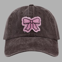 Gorra de Béisbol de Mezclilla con Parche Bordado de Lazo, Estilo Casual Deportivo, Personalizable con Logotipo, Vintage, Retro, de Algodón Lavado, Ajustable