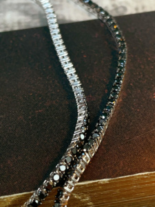 Collier Xinfly Black Diamond PT950, bijoux hypoallergéniques pour femmes, commande en gros, MOQ 2 pièces - Product Image 3