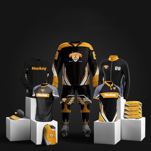 Maillot de hockey sur glace de haute qualité en polyester, impression par sublimation, broderie de logo, ensemble uniforme de hockey sur glace personnalisé - Product Image 1