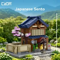 Cada C66071-C66074 2026 Nuevo Mini Diorama de Escena Urbana, Adornos para el Hogar, Modelo de Casa de Té, Regalo Festivo, Sets de Bloques de Construcción