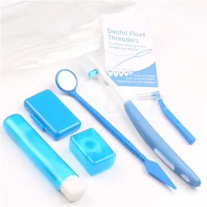 Wholesale Dental Personal Care Brush Set Travel Clean Kit Orthodontic Toothbrush Care Kit Package For Ortodoncia Teeth Braces