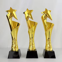 Trophée de la compétition scolaire personnalisé Trophée de cristal étoile en résine or personnalisé