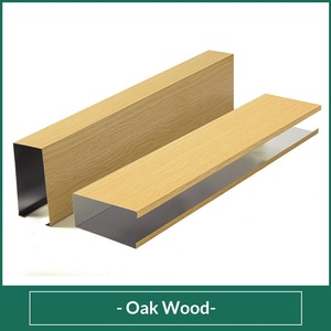 Profilé de grille de plafond suspendu en aluminium à grain de bois, tube carré, <span class=keywords><strong>pour</strong></span> bureaux commerciaux, bande longue, matériau décoratif <span class=keywords><strong>pour</strong></span> plafond - Product Image 5