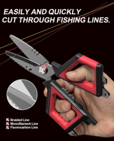 Tijeras de Pesca Multifuncionales de Acero Inoxidable de 16 cm, para Cortar Sedales Trenzados, Accesorios de Pesca con Color Personalizado
