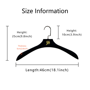 Tùy chỉnh nhung đen móc áo nhựa với logo sang trọng mannequin phù hợp với quần áo & Dresses - Product Image 6