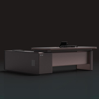KMJ Scrivania Direzionale Moderna, Arredamento per Ufficio, Scrivania per CEO, Scrivania di Lusso, Tavolo per Manager