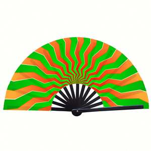 Éventails en bambou naturel et raphia tressés à la main Addreen, écologiques, pour rafraîchissement estival, décoration murale style ferme, mariage - Product Image 6