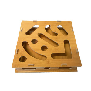 <b>Cat</b> Maze <b>Tunnel</b> Scooping Toy 28cm X 28cm X 6cm with Bells Boredom Buster for <b>Cats</b> Interactive Play MDF Funny Cut - Product Image 2