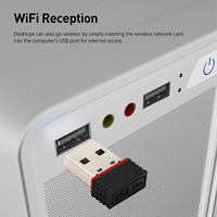 Adaptador WiFi USB inalámbrico de banda única de 2,4 GHz con controlador gratuito de 150 Mbps, tarjeta de red Plug and Play para