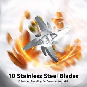 Meilleures ventes : Mixeur chauffant électrique portable 1000/1200 ml, appareil de cuisine intelligent, machine à lait végétal (noix et soja) - Product Image 4