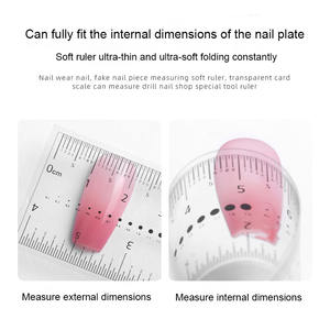 Règle de <span class=keywords><strong>mesure</strong></span> professionnelle en PVC Transparent pour ongles souples, strass, presse sur les ongles, outils de fournitures pour ongles - Product Image 3