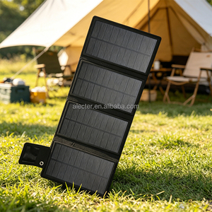 ALECTER Panneau Solaire Monocristallin Pliable Portable Mini 8W 10W Étanche USB 5V2A Certifié CE Garantie 12 Mois - Product Image 1