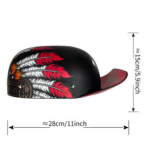 Échantillon de <span class=keywords><strong>casque</strong></span> RTS inspiré de la casquette de baseball demi-<span class=keywords><strong>casque</strong></span> ouvert unisexe pour adulte OEM/ODM Cascos pour les cyclistes de vélo électrique de scooter - Product Image 6