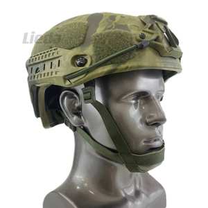 خوذة تكتيكية عالية القطع بنمط التمويه مصنوعة من الأراميد مع إطار هوائي للحماية - Product Image 5