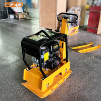 Compacteur à plaque vibrante GZD Construction, personnalisable OEM, avec moteur essence ou diesel, pour le compactage du sol et de l'asphalte