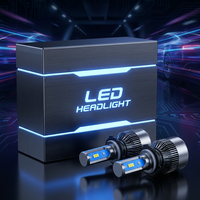 Boîte personnalisée pour ampoule LED |   Emballage Thème Sombre avec Accent Lumineux Bleu Tech pour Accessoires Auto Haut de Gamme et Tuning Automobile