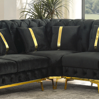 Canapé d'angle Chesterfield en velours tufté de luxe Winforce Turkiye Design, meubles de salon, ensemble de canapés en forme de L