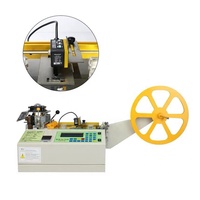 Servomoteur automatique pour ordinateur, couteau chaud et froid, étiquette tfeta, étiquette en satin, couteau droit, machine à découper ruban en tissu