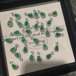 Collar de Plata de Ley S925 con Colgante de Jadeíta Verde Yang en Forma de Calabaza, Elegante y Transparente, para Mujer - Product Image 3