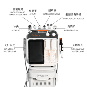 Appareil de soin de la peau à oxygène non invasif 8-en-1, machine de microdermabrasion et de peeling pour la tête et les pieds, modèle sur pied - Product Image 5