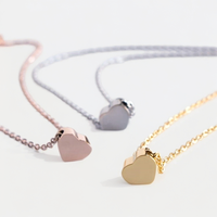 Collier personnalisé en acier inoxydable en forme de cœur, bijoux de mode, amour éternel, pendentif plaqué or délicat pour femmes