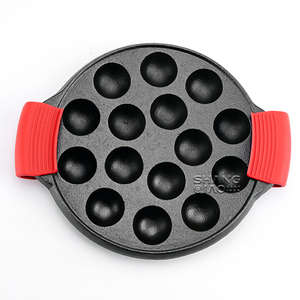 19穴丸鋳鉄タコボールパンPoffertjesパンケーキパン鋳鉄Poffertjesたこ焼きパン - Product Image 2