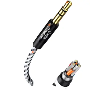 CableCreation 2-Pack braided 24K Gold-Plated Connector japan av audio video cable