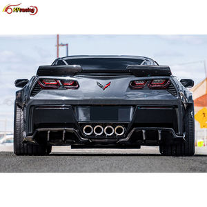 ROX Style fibre de carbone CF diffuseur arrière de voiture lèvre de pare-chocs arrière pour <span class=keywords><strong>Chevrolet</strong></span> <span class=keywords><strong>Corvette</strong></span> C7 2014-2017 - Product Image 2