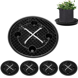 Ensemble de 4 bacs auto-arrosants pour sacs de culture <span class=keywords><strong>en</strong></span> tissu, support de réservoir de <span class=keywords><strong>pot</strong></span> de <span class=keywords><strong>plante</strong></span> <span class=keywords><strong>en</strong></span> <span class=keywords><strong>plastique</strong></span> robuste pour le jardinage - Product Image 2