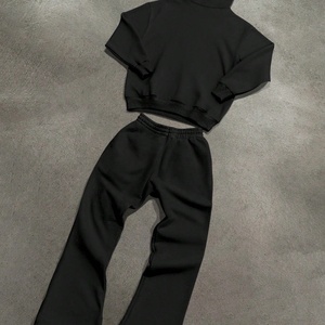 Conjunto Deportivo Urbano Ligero de 500 g/m², Estilo Hip-Hop, Sudadera con Capucha y Pantalones Deportivos Estampados, Tallas Grandes, Ecológicos, para Hombre - Product Image 3