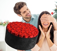 Boîte cadeau de fiançailles avec design floral de rose éternelle pour Noël, la fête des mères, la Saint-Valentin, un anniversaire, Pâques, Halloween, le Nouvel An