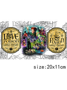 LETOP 1PCS Halloween Horror Characters Movies Friends UV pour transfert DTF sur autocollant pour gobelet en verre de 16OZ, écologique, personnalisé - Product Image 4