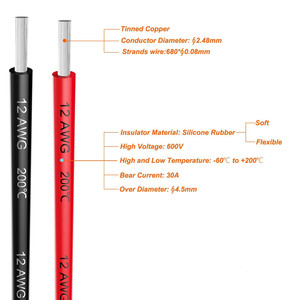 Yuezhen 12AWG 3.4mm ² siêu mềm đóng hộp Đồng Silicone dây cho sứ điện tử cầm tay - Product Image 5