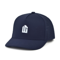 Casquette de performance personnalisée avec logo découpé au laser, casquette de golf respirante, casquette de sport à 5 panneaux, casquette de baseball réglable, casquettes personnalisées