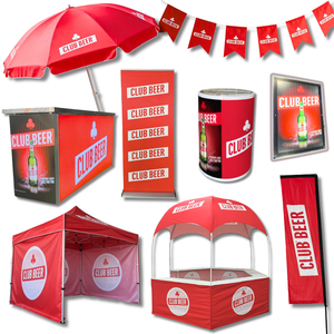 Kit promotionnel extérieur personnalisé : Parasol <span class=keywords><strong>de</strong></span> plage, drapeau, auvent, table LED, bannière <span class=keywords><strong>d</strong></span>éroulante, affichage publicitaire extérieur économique - Product Image 1