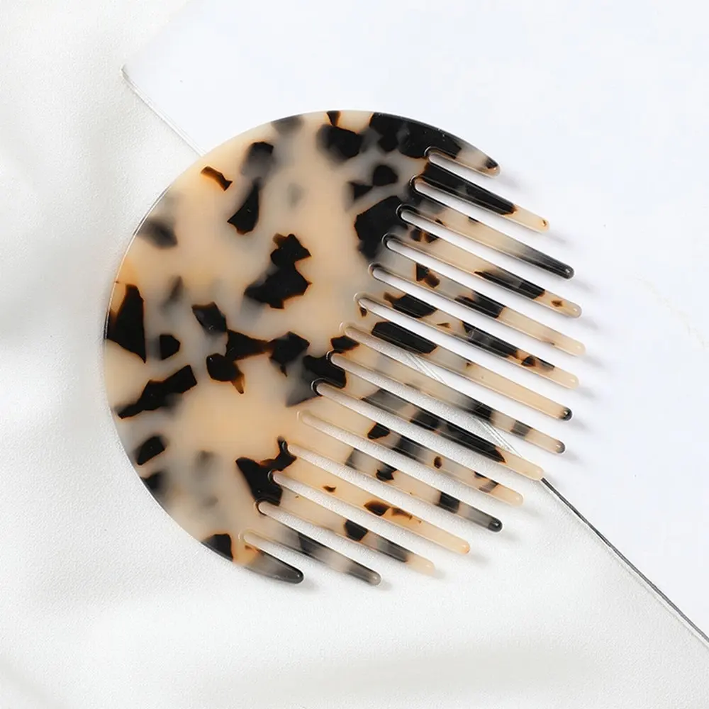 Care Wholesale Cheap Hair Salon Equipment Person Travel Purse Round Acetate Pocket Comb For Women Girl